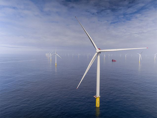 Offshore wind power plant in the North Sea