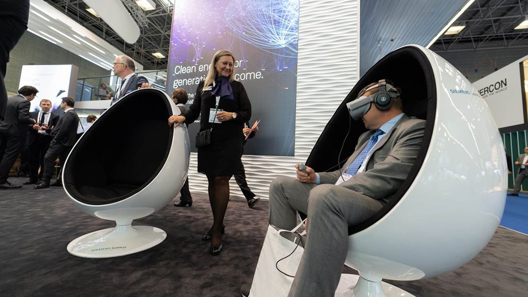 Siemens Gamesa's virtual reality experience at WindEurope 2019