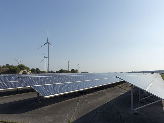 Wind farm with photovoltaic system owned by GETEC Green Energy
