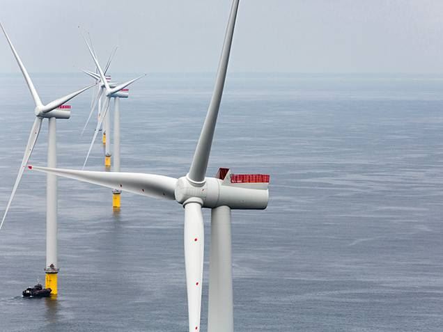 Westermost Rough offshore wind farm in the UK