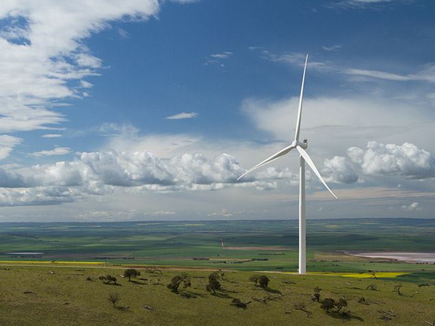 The Snowtown II wind farm produces 270 MW